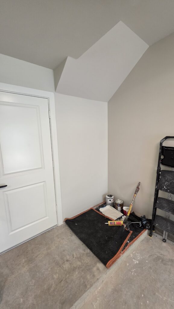 Garage Alcove Conversion in Houston — closet under staircase