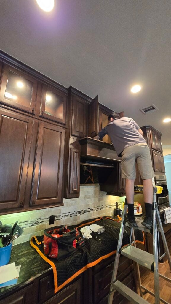 Custom Range Hood Cabinet Enclosure Build in Houston — Harris County